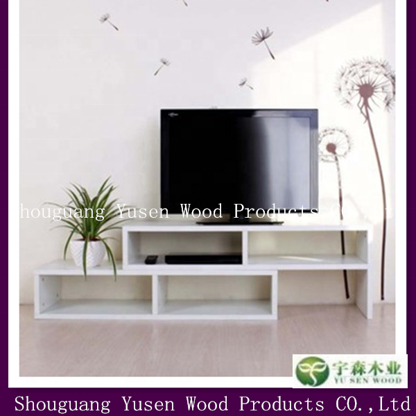 black and white elegant wooden TV stand cabinet with showcase