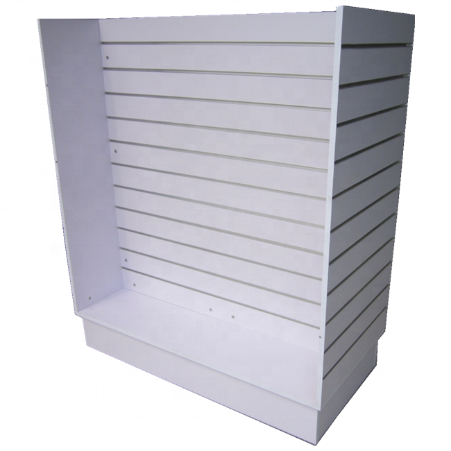 Modern MDF slatwall display gondola shelf