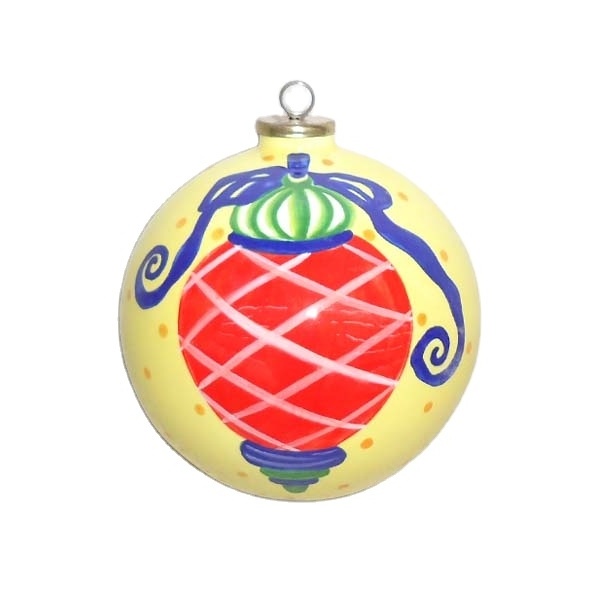 Ceramic Christmas Ball Porcelain ball with light for tree holiday decoration