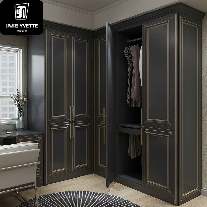 YVT bedroom furniture design armoire custom sliding door American styles  walk in modern wardrobe closet