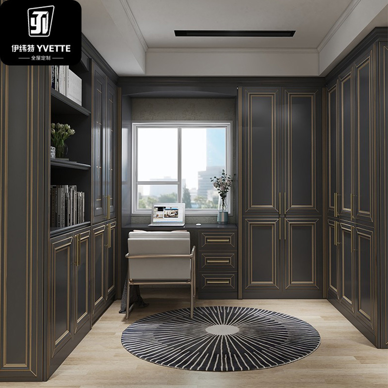 YVT bedroom furniture design armoire custom sliding door American styles  walk in modern wardrobe closet