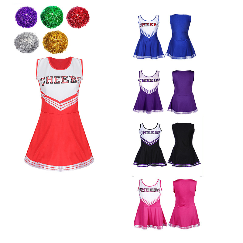 OEM Custom Wholesale High School Girls Summer Sports Cheer Uniform Set