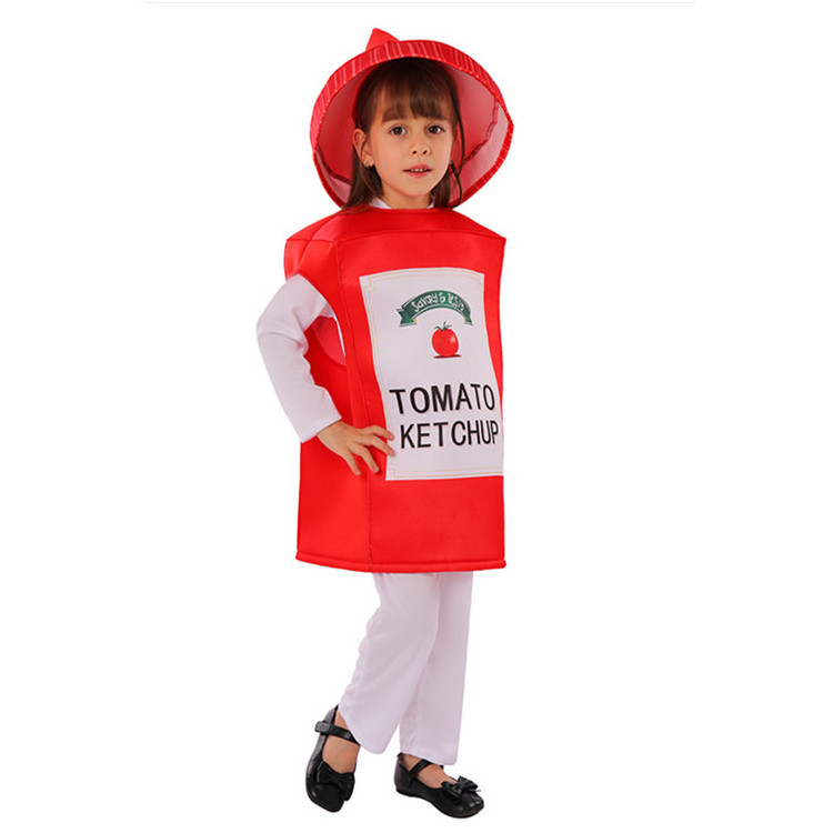 Factory Selling Children Game Cosplay Bread Jam Yellow Mustard Costumes Carnival Role-playing Funny Food Jumpsuit