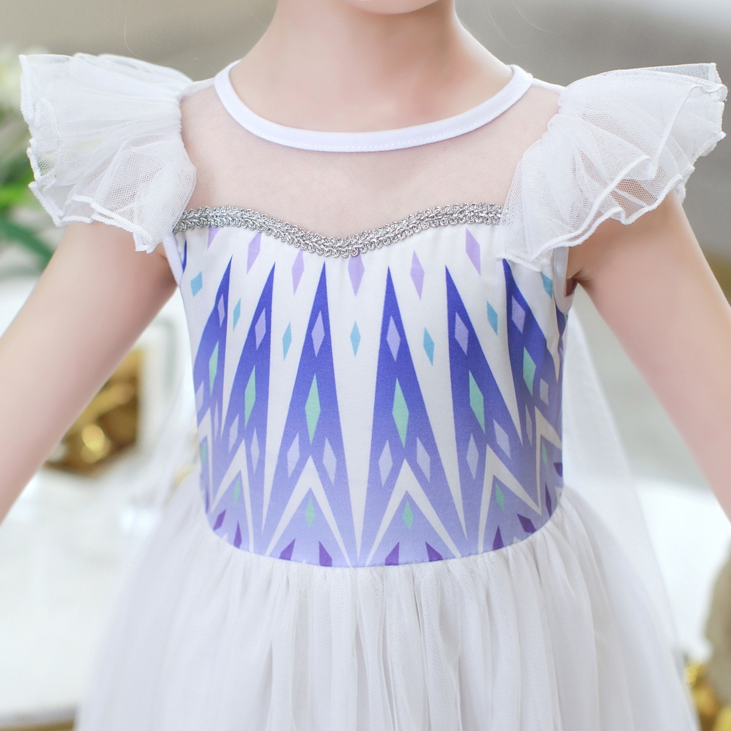 New Elsa Costume Kids Princess Dress Birthdays Party Fairy Angle Sweet Disguise Dresses Cosplay Costume