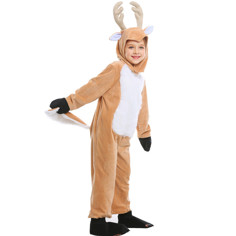 New Arrival Hot Children's Day Halloween Cosplay Christmas Animal Elk Reindeer Children's Costumes Mascotte Costume For Kids