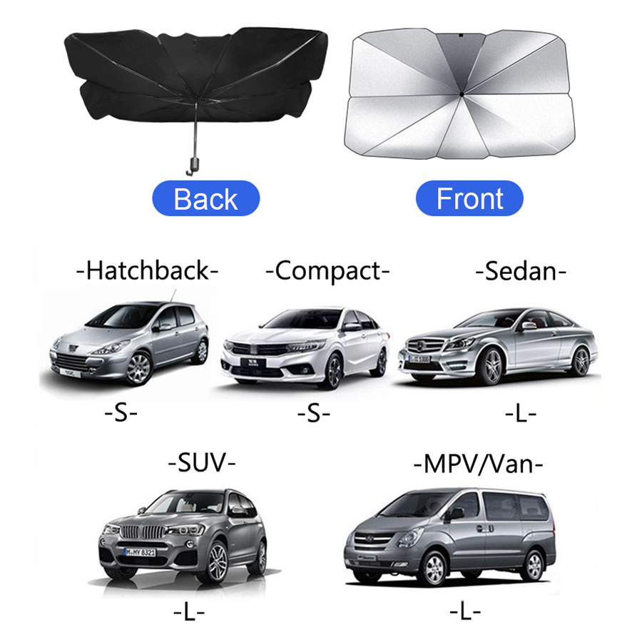 High Quality Multifunction Front Windshield Window Sun Shade Visor Heat Insulated Folding Umbrella Cover For Car SUV Universal