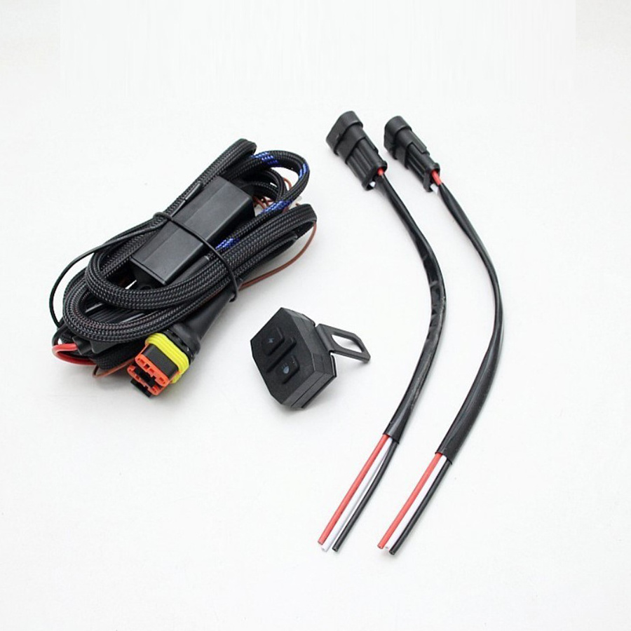 High Quality 1.5m 10A 120W Motorcycle ATV Wireless Light Wiring Harness Switch