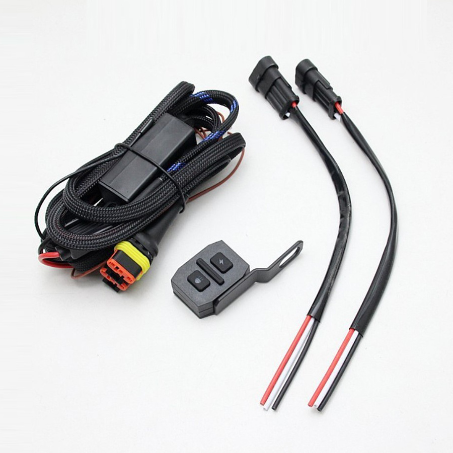 High Quality 1.5m 10A 120W Motorcycle ATV Wireless Light Wiring Harness Switch