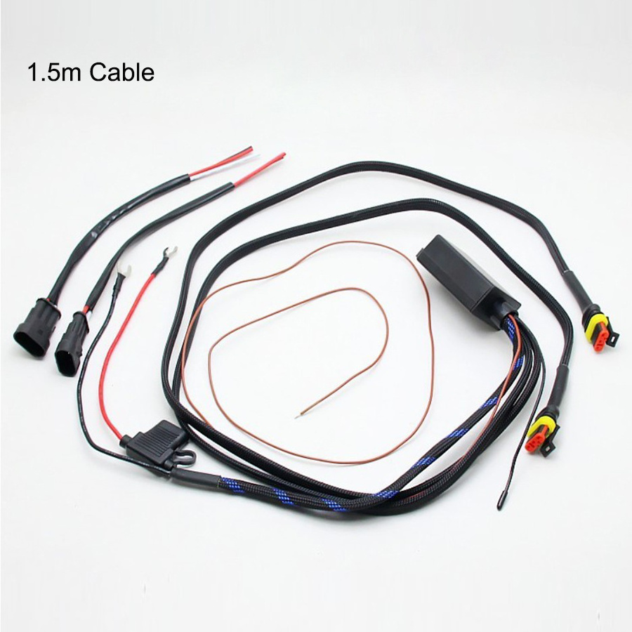 High Quality 1.5m 10A 120W Motorcycle ATV Wireless Light Wiring Harness Switch