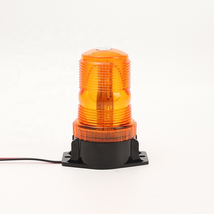 High Quality LED Yellow Flash Beacon Warning Strobe Light For Car Heavy Duty Tractor Forklift 12-80V