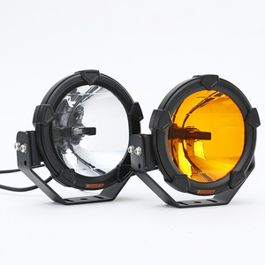 New 6 Inch Super Bright White Amber LED Work Driving Head Fog Light For Car SUV Offroad ATV UTV BUS 9-30V