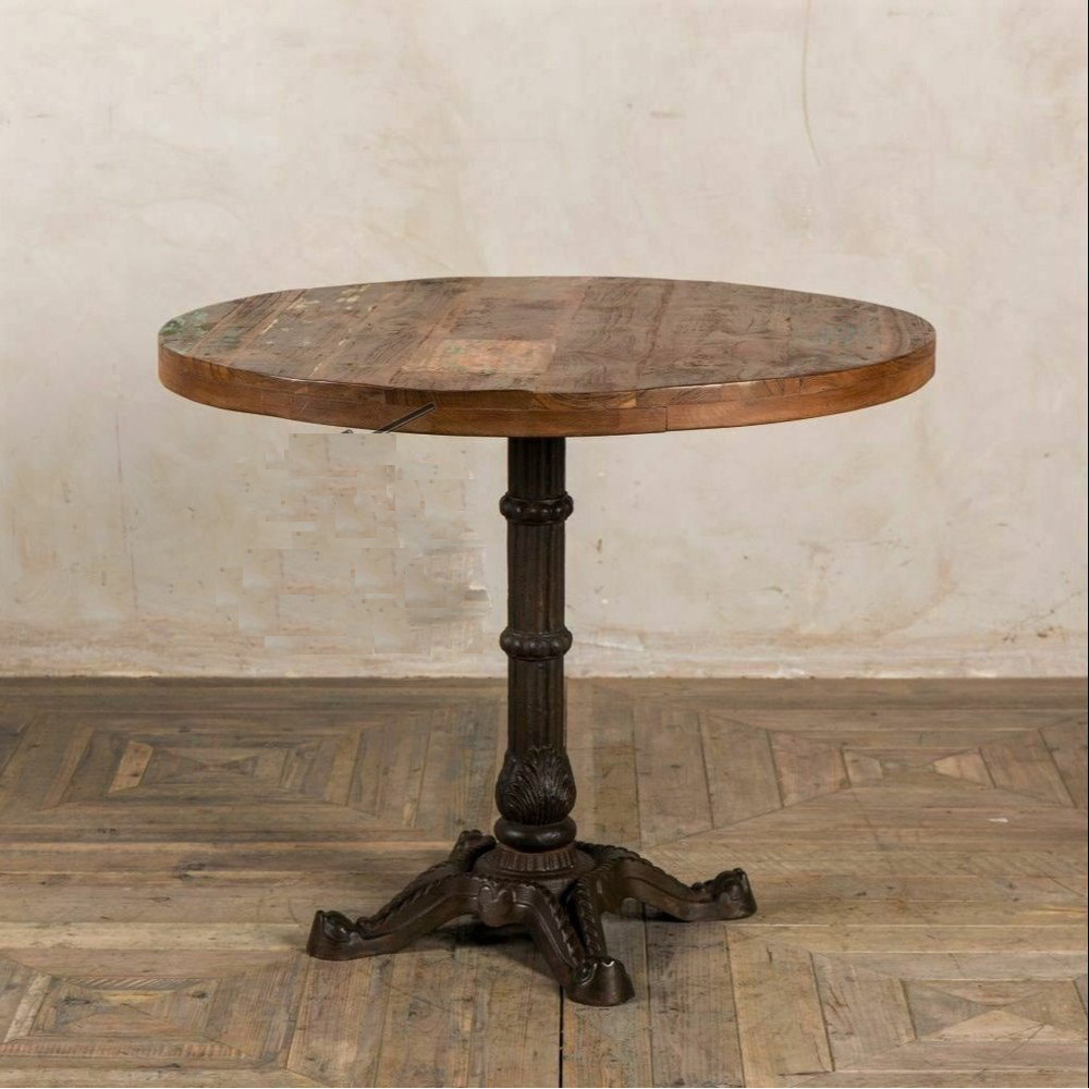 OEM Base De La Mesa Base De Table Industrial Metal French Bistro End Cast Iron Table Base for Marble Tables