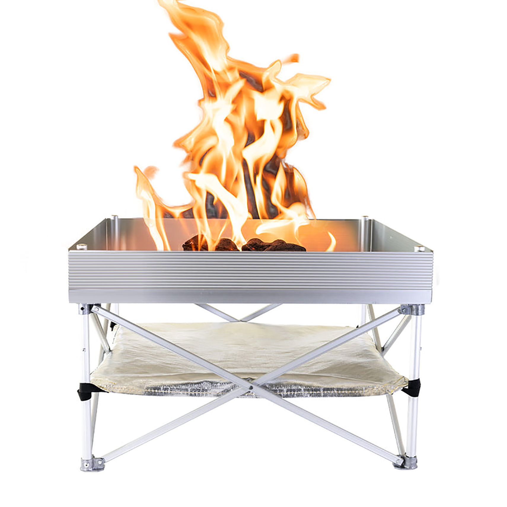 Easy Assemble Better Fire And Less Smoke Burning Furnace Flat Pack Propane Portable Table Gas Corten Steel Fire Pit