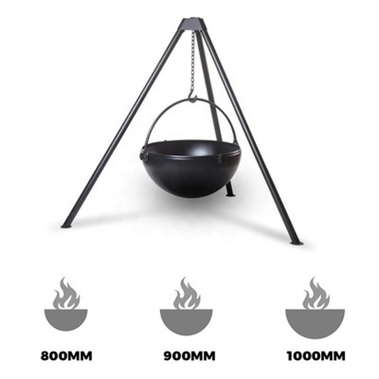 New Design High Quality Bbq Tripod Swing Charcoal Grill Factory Custom Outdoor Metal Patio Hanging Fire Pit Grill