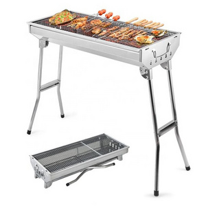 Portable Bbq Grill manufacturers Outdoor Camping Foldable Barbecue Charcoal Folding Stainless Steel Bbq Grill