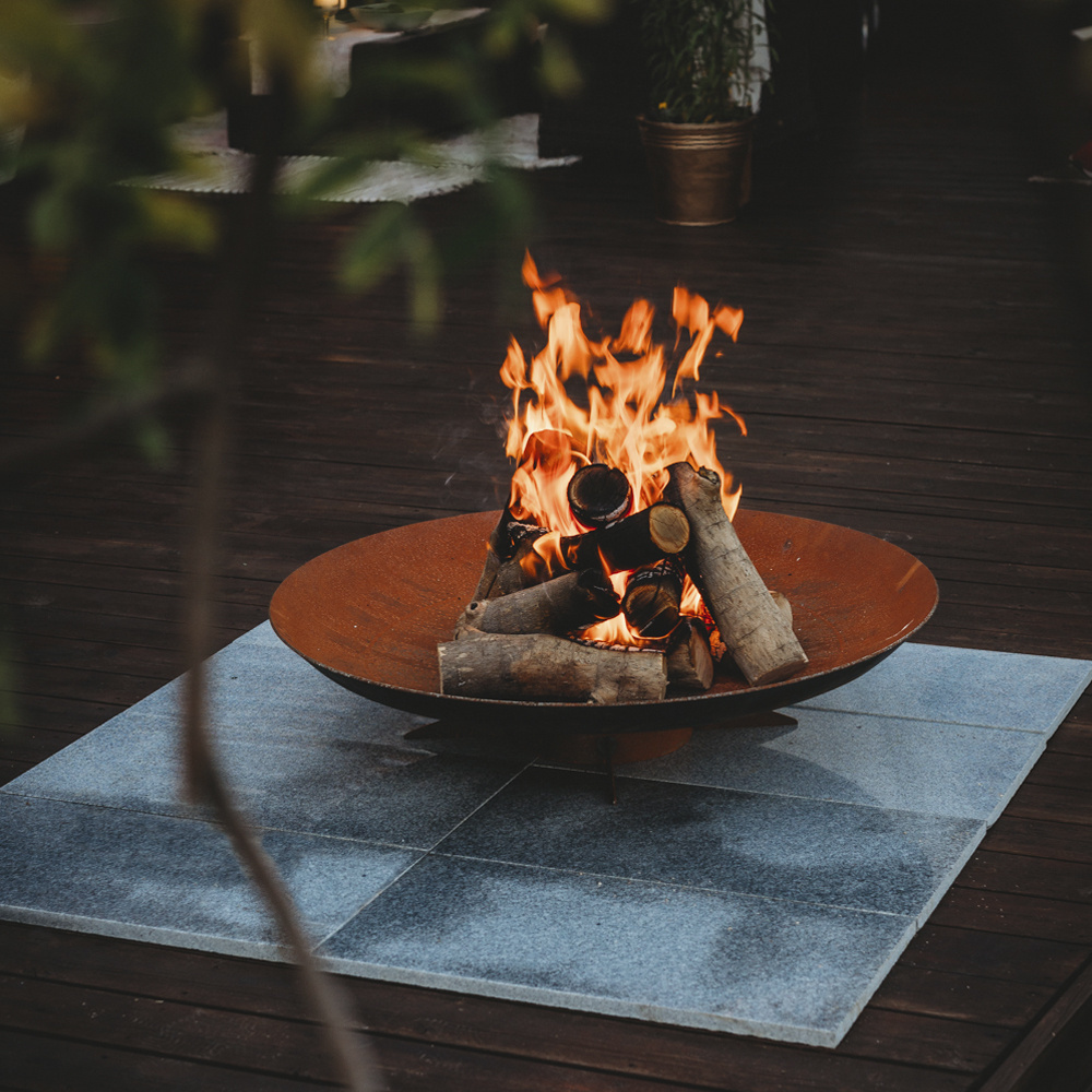 Customized Vuurkorven ISO9001 Certificate Outdoor Natural Rust Fire And Water Bowl