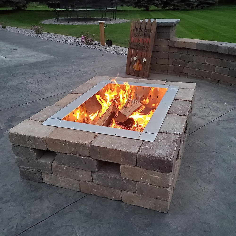 Patio Garden Fire Pit Modern Designed High Quality Outdoor Stainless Steel Diy Campfire Fire Pit Fire Ring