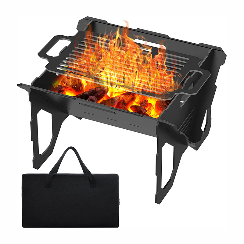 Wholesale Portable Camping Firepit Cook Steel BBQ Grilling Barbecue Bowl Outdoor Campfire Garden Vertical Personal Fire Pits