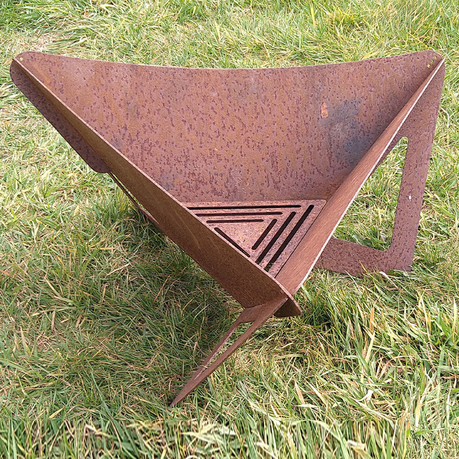 Corten Steel Metal Fire Pit Barbecue Grill Out Side Wood Camping Restaurants Tabletop Fire Pit