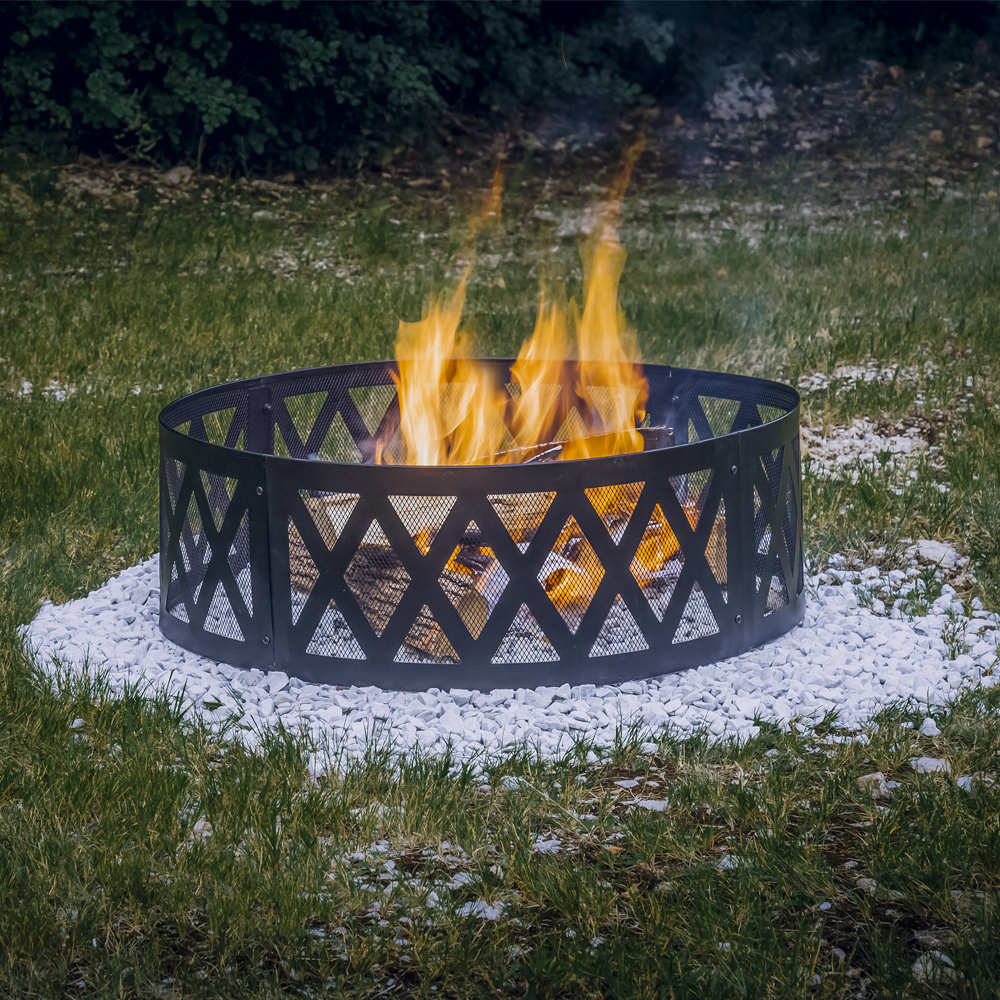 OEM Feuerschale ISO9001 Certificate Outdoor Round Galvanized Fire Pit Ring