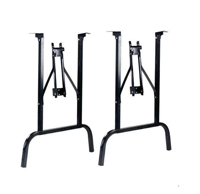 Wholesale Black Color Metal Long Farmhouse Banquet Round Iron Foldable Table Legs