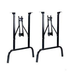 Wholesale Black Color Metal Long Farmhouse Banquet Round Iron Foldable Table Legs