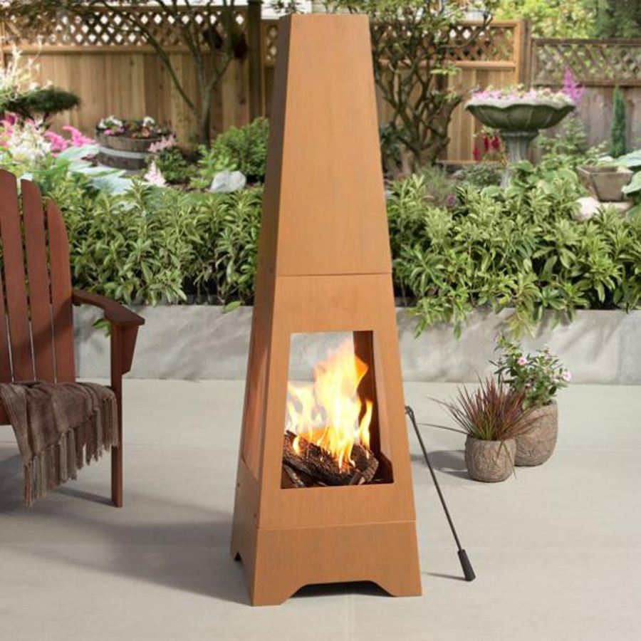 Chimney Beer Bottle Shaped Camp Portable New Design Outdoor Garden Wood Burning Heater Fire Pit