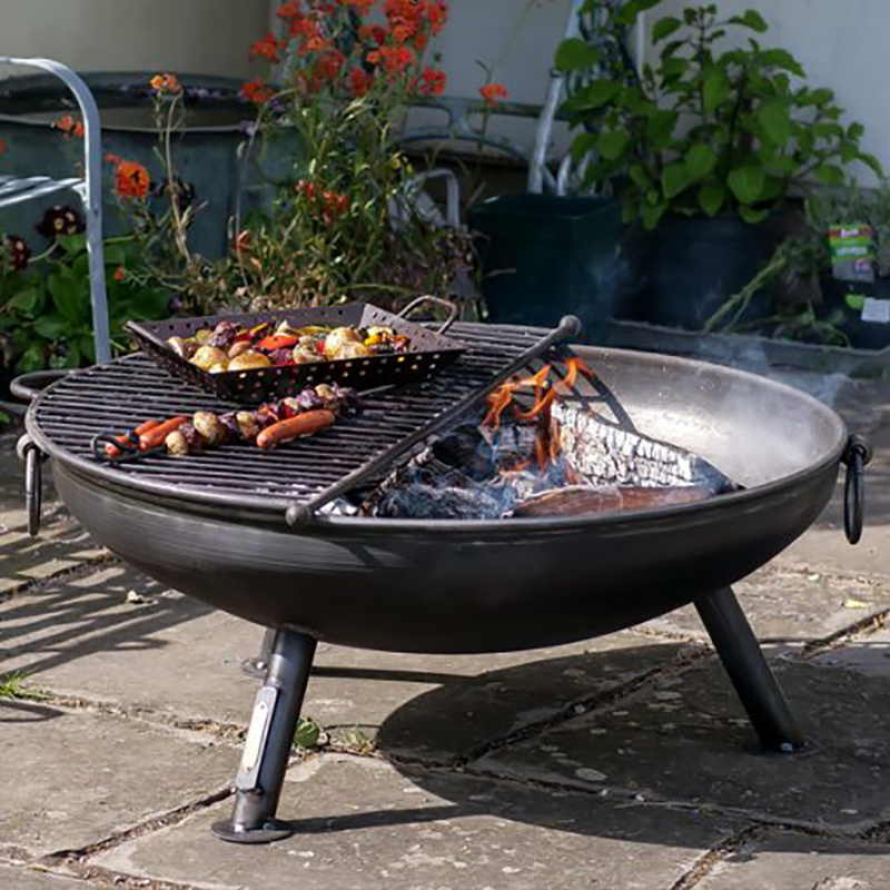 Custom Round Shape Heavy Duty Wood Burning Fire Pit Bowl BBQ Firepit for Garden Patio