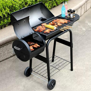 30" 22 inch Barrel Coal Smoker Luxury Outdoor Portable Rotating Built in Yakitori BBQ Barbeque Charcoal Grill