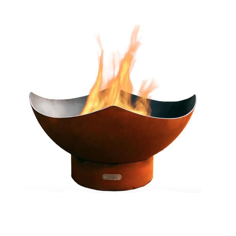 Large Cast Iron Corten Steel Fire Pit Fire Bowl Outdoor Pool Fire and Water Bowl