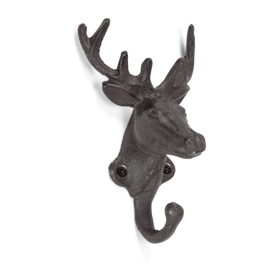 Indoor Ornament Rustic Farmhouse Heavy Duty Traditional Powder Coating Metal Cast Iron Antique Coat Animal Wall Hooks