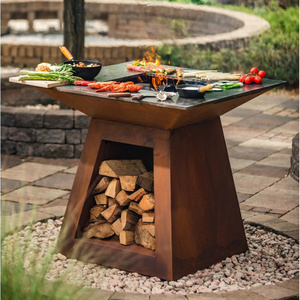 Outdoor Dining Fire Pit Steel Barbecue Camping Bbq Grilling Wholesale Garden Vertical Pop Up Fire Pits