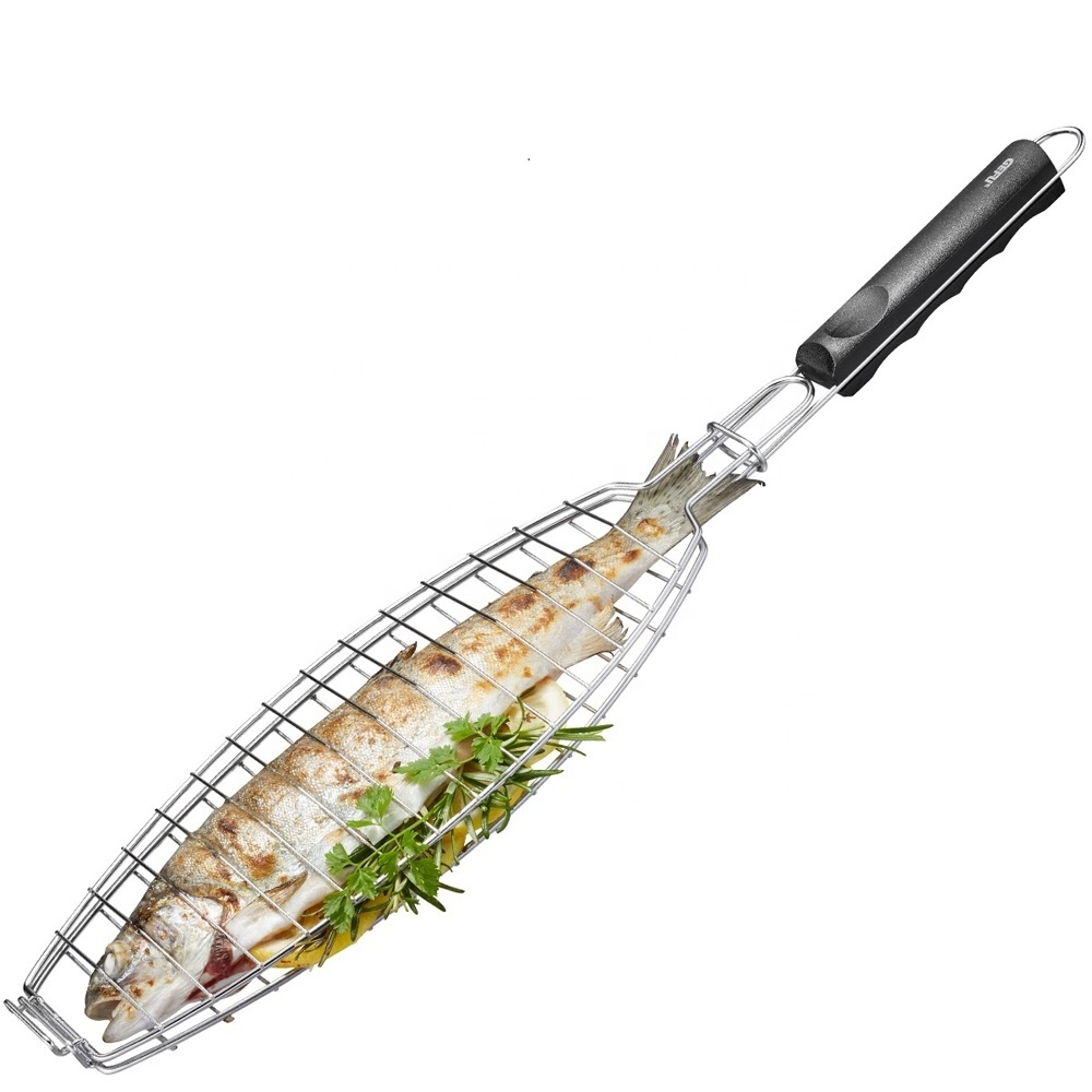 Heat Resistant Nonstick Barbecue Reusable Bbq Rotisserie Sausage Fish Bbq Grill Basket