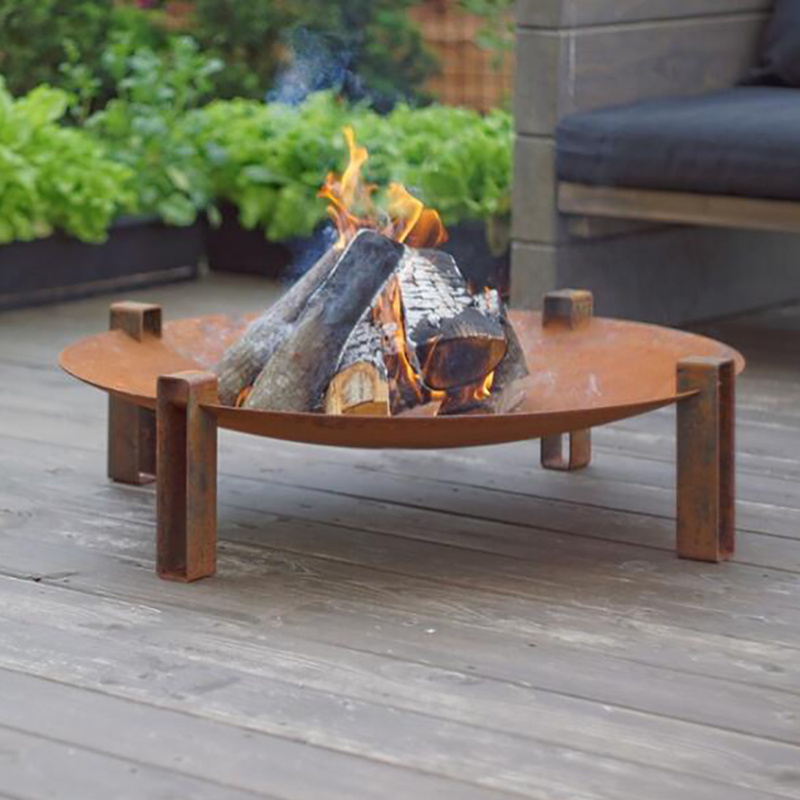 Wholesale Garden Indoor Camping Burner Stainless Steel Corten Steel Metal Wood Burning Outdoor Firepits