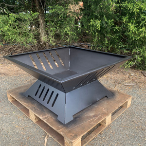 Patio Corten Steel Plate Desk Rack Campfire Garden Barbecue Griller Vertical Hexagon Fire Pit