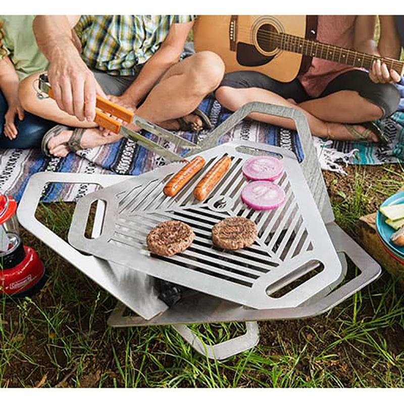 Wholesale Foldable Portable Korean BBQ Grill Stainless Steel Charcoal Grill Fire Pit for Outdoor Camping Picnic