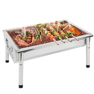 Manufacturer Custom Suit For 3-5 People Outdoor Portable Stainless Steel Folding Campfire Barbecue Tabletop Grill