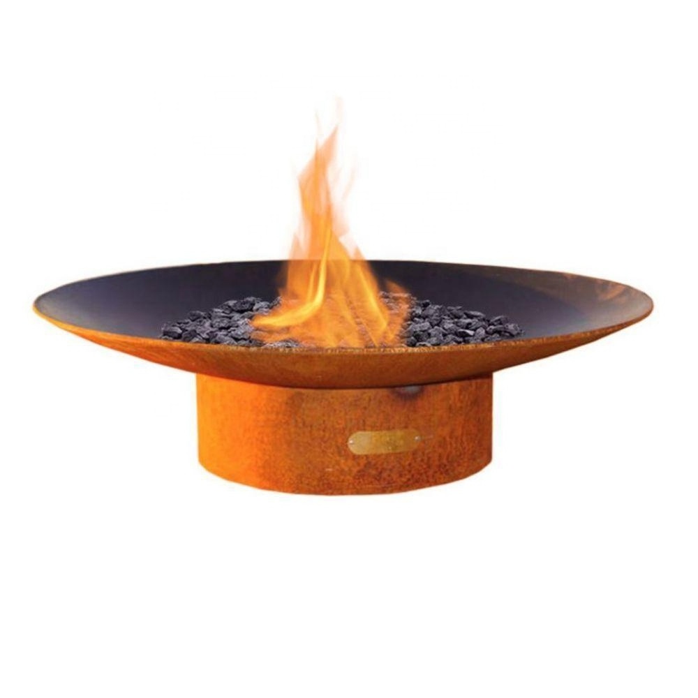 Large Cast Iron Corten Steel Fire Pit Fire Bowl Outdoor Pool Fire and Water Bowl