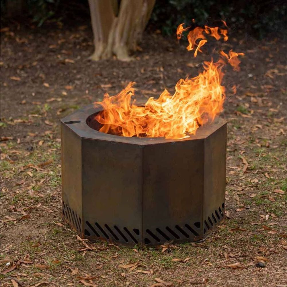 Manufacturer New Trend Hexagon Design Outdoor Garden Corten Steel Smokeless Fire Pit