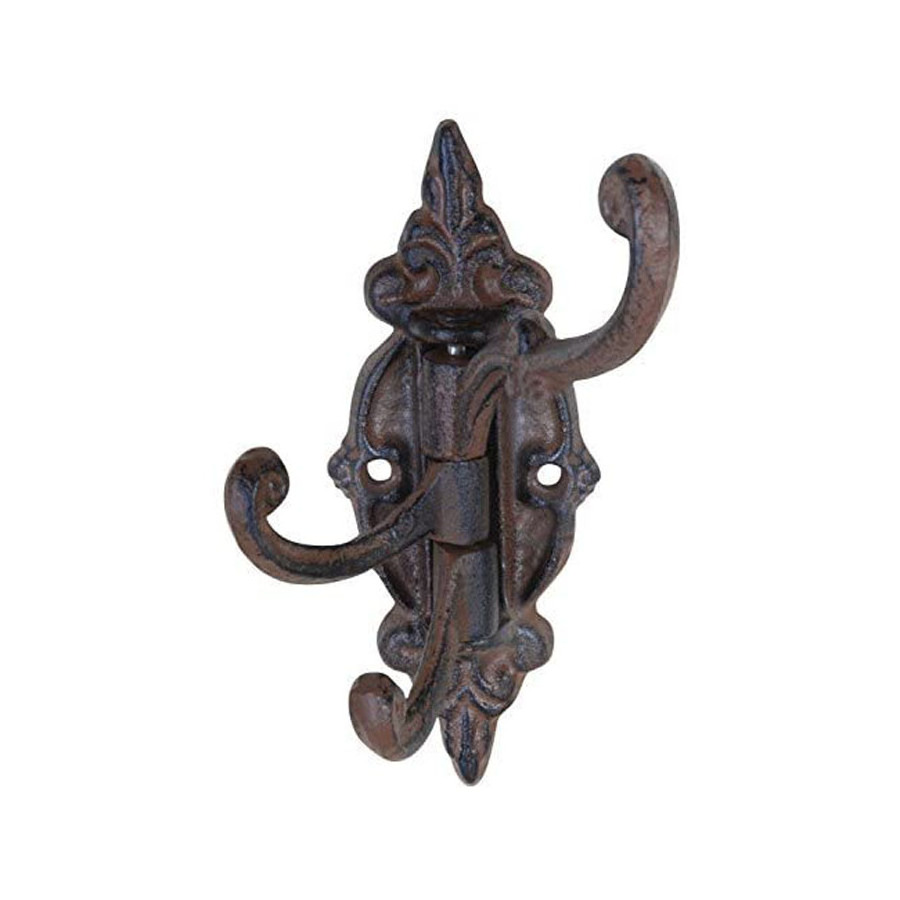 Indoor Ornament Rustic Farmhouse Heavy Duty Traditional Powder Coating Metal Cast Iron Antique Coat Animal Wall Hooks