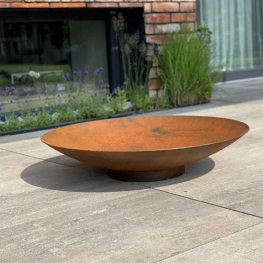 Smokeless Outdoor Garden Camp Decorative Round Vertical Wood  Barbecue Metal Corten Steel Fire Pit