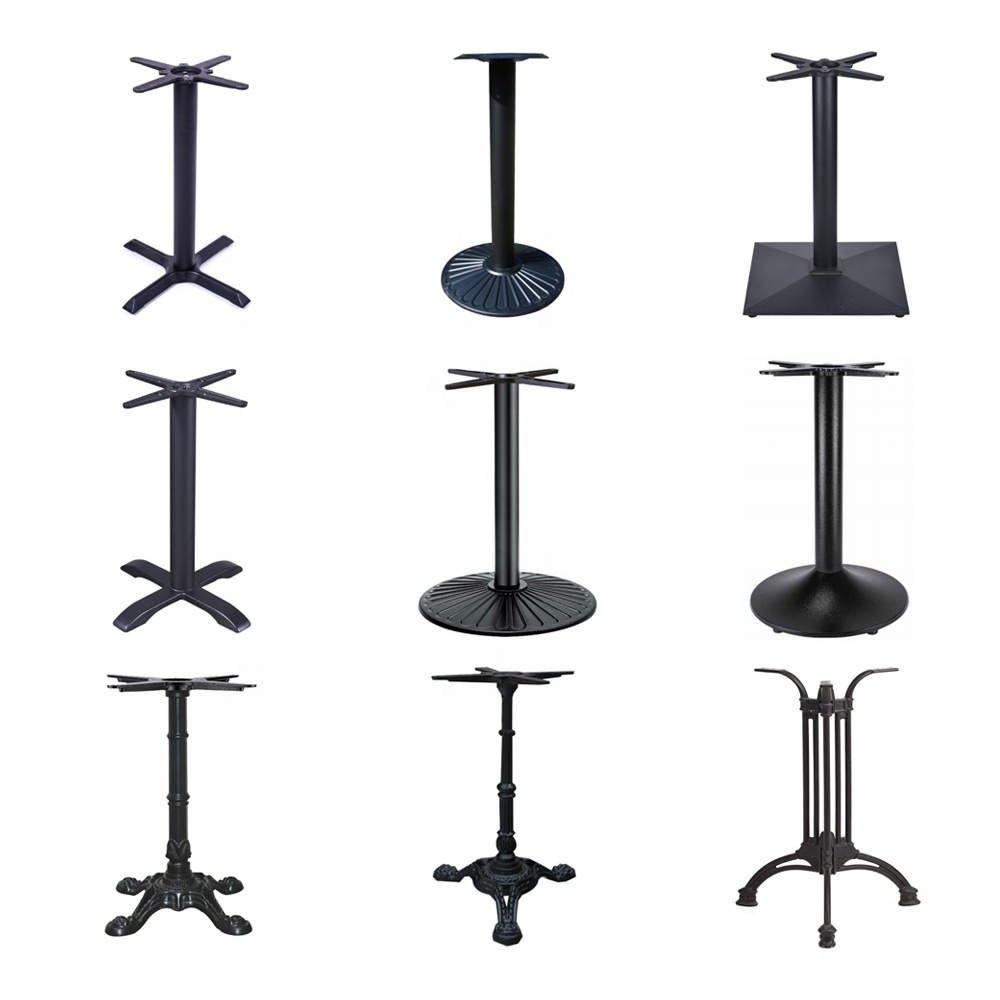 Cast Iron Table Base Custom Wholesale Pedestal Furniture Legs Cast Iron Crossed Round Coffee Dining Bar Metal Table Base