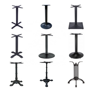 Cast Iron Table Base Custom Wholesale Pedestal Furniture Legs Cast Iron Crossed Round Coffee Dining Bar Metal Table Base