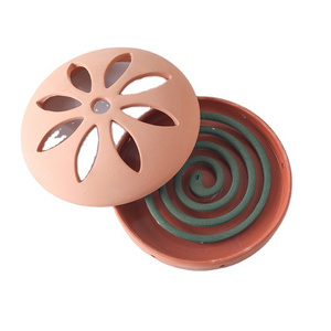 Wholesale Terracotta Anti Mosquito Clay Stand Incense Coil Holder For Mosquito Eradication