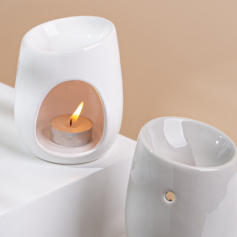 2 In 1 Table Lamp wholesale Cute New Scented Burner Heart Ceramic Candle Oil Wax Melt Warmer Lantern