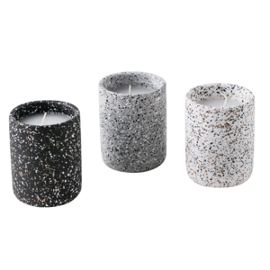 Wholesale Home Decor Luxury Custom Design Solid Fragrance Stone Grain Pattern Ceramic Candle Jar