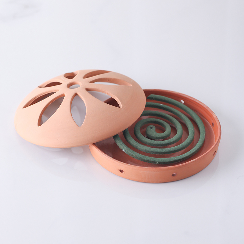 Wholesale Terracotta Anti Mosquito Clay Stand Incense Coil Holder For Mosquito Eradication