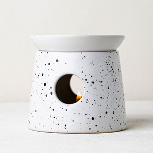 Terrazzo Pattern Fragrance Incense Burner Wax Melt Burners Ceramic Oil Burner For Home Decor Spa Yoga