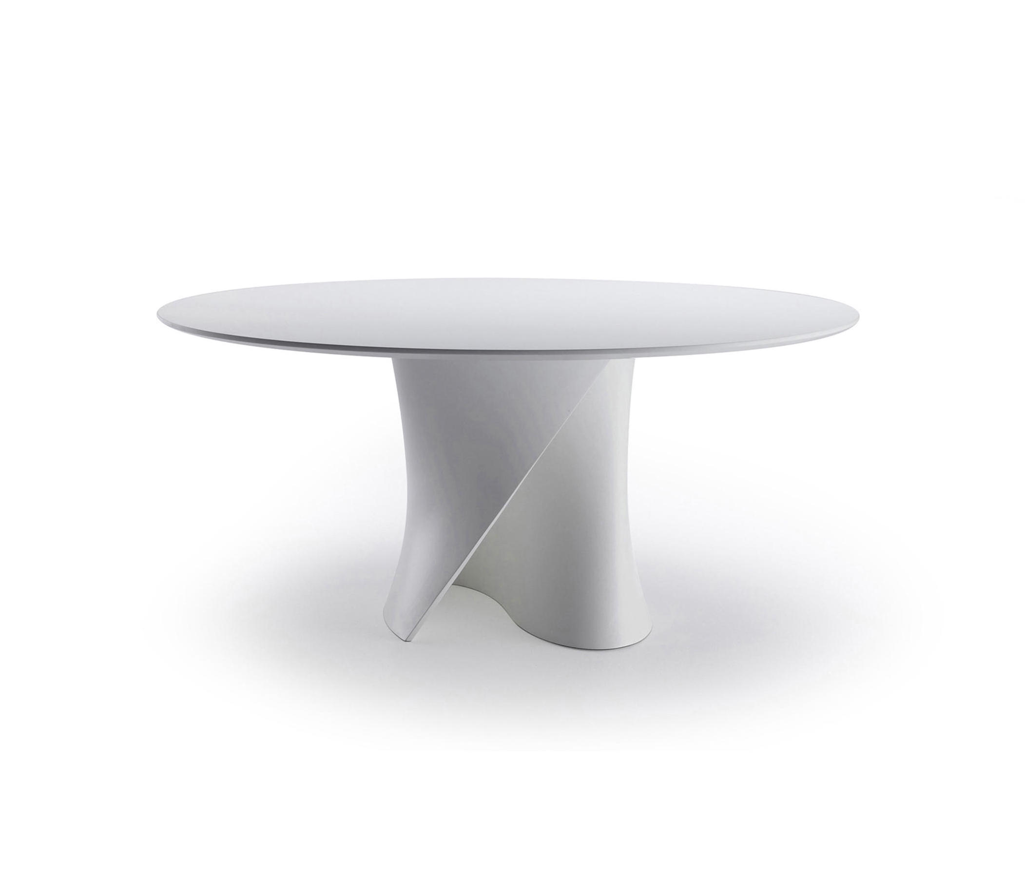 Italia modern style furniture fiberglass round shape twist rotation stable dining room table