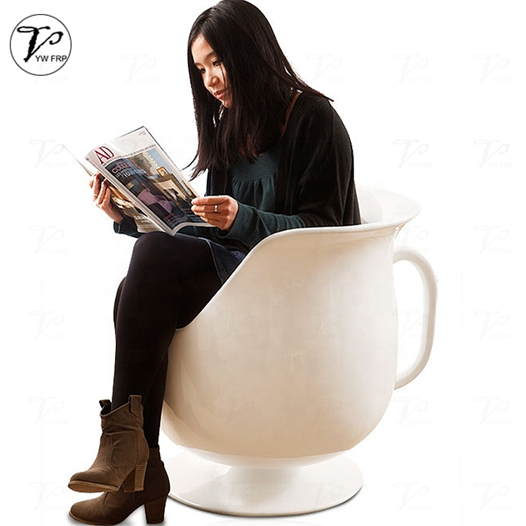 Fiberglass modern lounge single design wine cup waiting swivel chair for living room